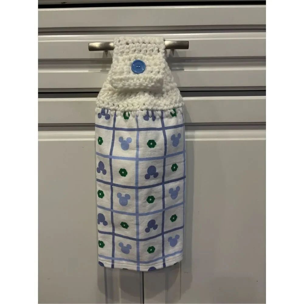 Crochet Top Kitchen Towel-Mickey ears